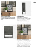 Felix Gray Metal Square Table Clock from Mercana - Luna Furniture