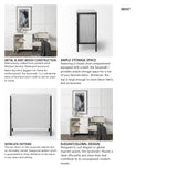 Savannah White Fir Veneer w/ Gray Metal 2-Door Accent Cabinet from Mercana - Luna Furniture