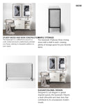 Savannah White Fir Veneer & Gray Metal 3-Door Accent Cabinet from Mercana - Luna Furniture