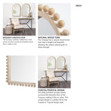 Leeds 23L x 35H Natural Wood Arch Frame Mirror