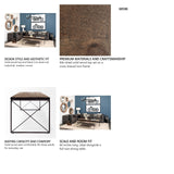 Trestman III 66L x 18W Brown Wood Top W/Black Iron Base Accent Bench from Mercana - Luna Furniture