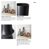 Laforge III Black Ceramic Vase from Mercana - Luna Furniture