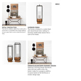 Orionis Large Wood w/ Black Metal Lantern Candle Holder from Mercana - Luna Furniture