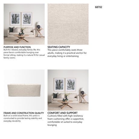 Denly II 92.5 X 38.25 X 34.5 Beige Slipcover Three Seater Sofa from Mercana - Luna Furniture