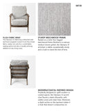 Olympus VI Frost Grey Fabric Wrapped Wooden Frame Accent Chair from Mercana - Luna Furniture