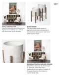 Groot Set of Two 11.8 x 23 Eggshell Ceramic Wooden Base Plant Stands from Mercana - Luna Furniture