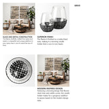 Reena II Large Black Woven Metal Base Table Candle Holder from Mercana - Luna Furniture