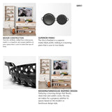 Lito (Set of 2) Black Woven Metal Round Serving Trays from Mercana - Luna Furniture