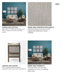 Sherlock Frost Gray Wood Frame Accent Chair from Mercana - Luna Furniture