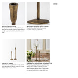 Levit (Small) Gold Table Candle Holder from Mercana - Luna Furniture