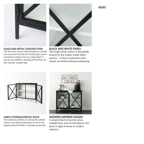 Aurelia Two Door Glass Cabinet from Mercana - Luna Furniture