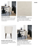 Niles 22.5L x 24.5W x 32H Cream Fabric Seat W/ Dark Brown Wooden Legs Wingback Dining Chair from Mercana - Luna Furniture