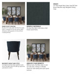 Niles 23.5L x 24W x 32H Navy Fabric Seat W/ Dark Brown Wooden Legs Wingback Dining Chair (Andes 600) from Mercana - Luna Furniture