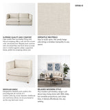 Valence 2 Piece Beige Modular Loveseat from Mercana - Luna Furniture