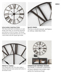 Pender 40.0L x 2.4W x 40.0H Black Iron Round Wall Clock from Mercana - Luna Furniture