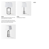 Peyton 14.0L x 9.0W x 26.2H Black Metal W/Marble Cube and White Shade Table Lamp from Mercana - Luna Furniture