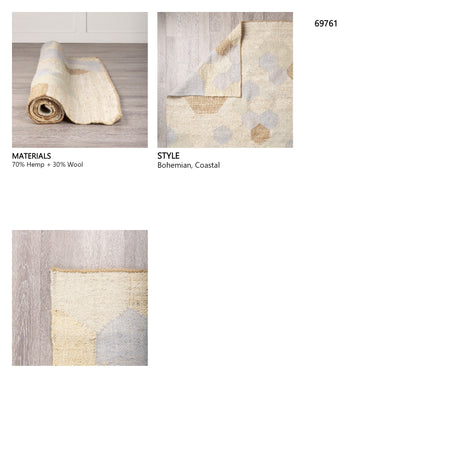 Mayson 5x8 Cream Multi-Colored Honeycomb Pattern Area Rug from Mercana - Luna Furniture