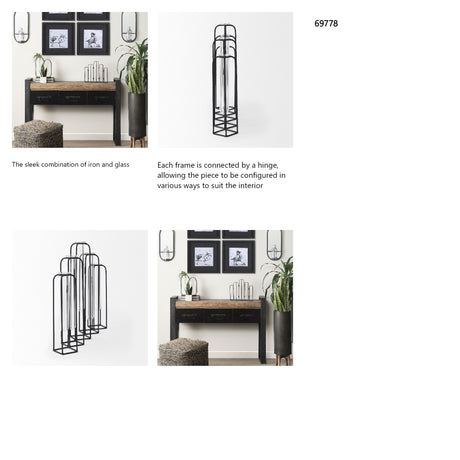 Mila 13.4L x 2.5W x 11.0H Metal and Glass Decorative Accent from Mercana - Luna Furniture