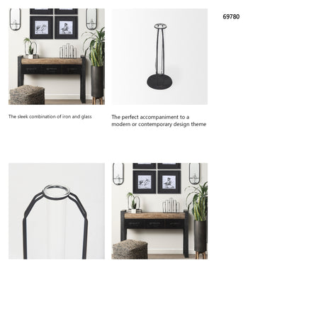 Aria 4.3L x 3.9W x 9.6H Metal and Glass Decorative Accent from Mercana - Luna Furniture