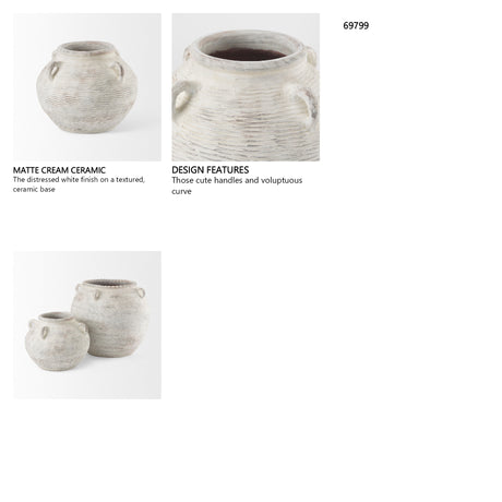 Misha 19.7L x 19.7W x 16.1H Ceramic Floor Vase from Mercana - Luna Furniture