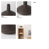 Rylee 6.9H Dark Brown Ceramic Vase from Mercana - Luna Furniture