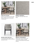 Cline 20.9L x 23.0W x 31.9H Gray Fabric W/Black Wood Dining Chair, Set of 2 from Mercana - Luna Furniture