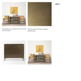 Pandora Dark Brass Metal W/Red Wood 2 Door Accent Cabinet from Mercana - Luna Furniture