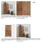 Astrid 36.0L x 17.0W x 70.0H Medium Brown Solid Wood Armoire from Mercana - Luna Furniture