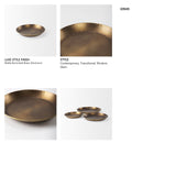 Eagan 16.0L x 16.0W x 1.5H Brass Aluminium Tray Small from Mercana - Luna Furniture