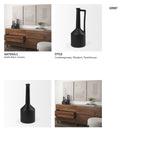 Burton 17.1H Large Matte Black Ceramic Jug Vase from Mercana - Luna Furniture