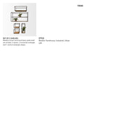 Riaz Set of 5 Wood & Metal Shelves from Mercana - Luna Furniture