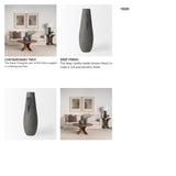 Kilian Tall Matte Brown-Gray Double Ear Vase from Mercana - Luna Furniture