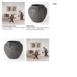 Kilian Short Brown-Gray Double Ear Vase from Mercana - Luna Furniture