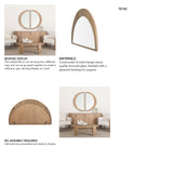Celeste Light Brown Wood Large Mirror
