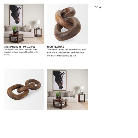 Tayla Large Medium Brown Wood Chain Link from Mercana - Luna Furniture