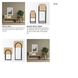 Jadine Set of 2 Beige Wood w/ Black Metal Arch Frames from Mercana - Luna Furniture