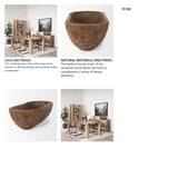 Athena Extra Large Oblong Medium Brown Reclaimed Wood Bowl