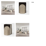 Empire Sandstone Resin Arc Book End Set from Mercana - Luna Furniture