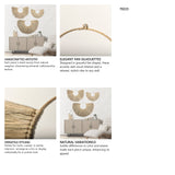 Bayu Set of 3 Seagrass Boho Weave Fan Wall Decor from Mercana - Luna Furniture