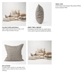 Jacklyn Grey Linen Square Decorative Pillow Cover w/Down Filler, Set of 2 from Mercana - Luna Furniture