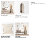 Khloe 20x20 Taupe Square Pillow Cover w/Down Filler, Set of 2 from Mercana - Luna Furniture
