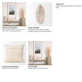 Khloe 20x20 Cream Square Pillow Cover w/Down Filler, Set of 2 from Mercana - Luna Furniture