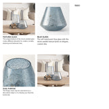 Robyn Short Blue Glass Vase from Mercana - Luna Furniture