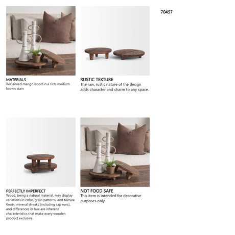 Iza Medium Brown Wooden Riser (Set of 2) from Mercana - Luna Furniture