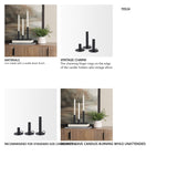 Noir Matte Black Metal Candle Holders (Set of 3)