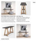 Rialto Two-Toned Black and Brown Wood Angular Leg Console Table from Mercana - Luna Furniture