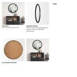 Roan Black Wood Beaded Wall Mirror