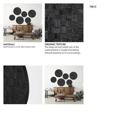 Into the Abyss I Dark Brown Wood 24" Wall Decor from Mercana - Luna Furniture