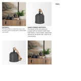 Quincy Medium Matte Black Metal Decorative Bell Object from Mercana - Luna Furniture