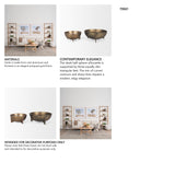 Quita Large Gold Metal Decorative Bowls (Set of 2) from Mercana - Luna Furniture